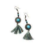 Cercei turcoaz din cupru -0