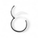 Cercel argintiu segmentat cu balama 8mm