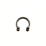 Septum (potcoava)cu pietre argintiu