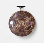 Colier handmade din rasina Spirală din cupru cu Ametist Natural