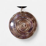 Colier handmade din rasina Spirală din cupru cu Ametist Natural