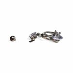Piercing Buric din Inox cu Zirconiu Cubic și Pandantiv Rotativ - Crystal Spin Drop - imagine 3
