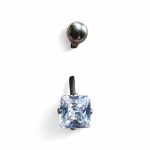 Piercing Buric din Inox cu Zirconiu Cubic – Crystal Square Shine
