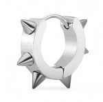 Cercel Punk din Inox cu Țepi – Spike Hoop Earring