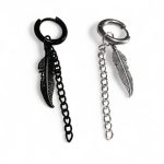 Cercei Transformer din inox – Inel cu Pană și Lanț Detasabil